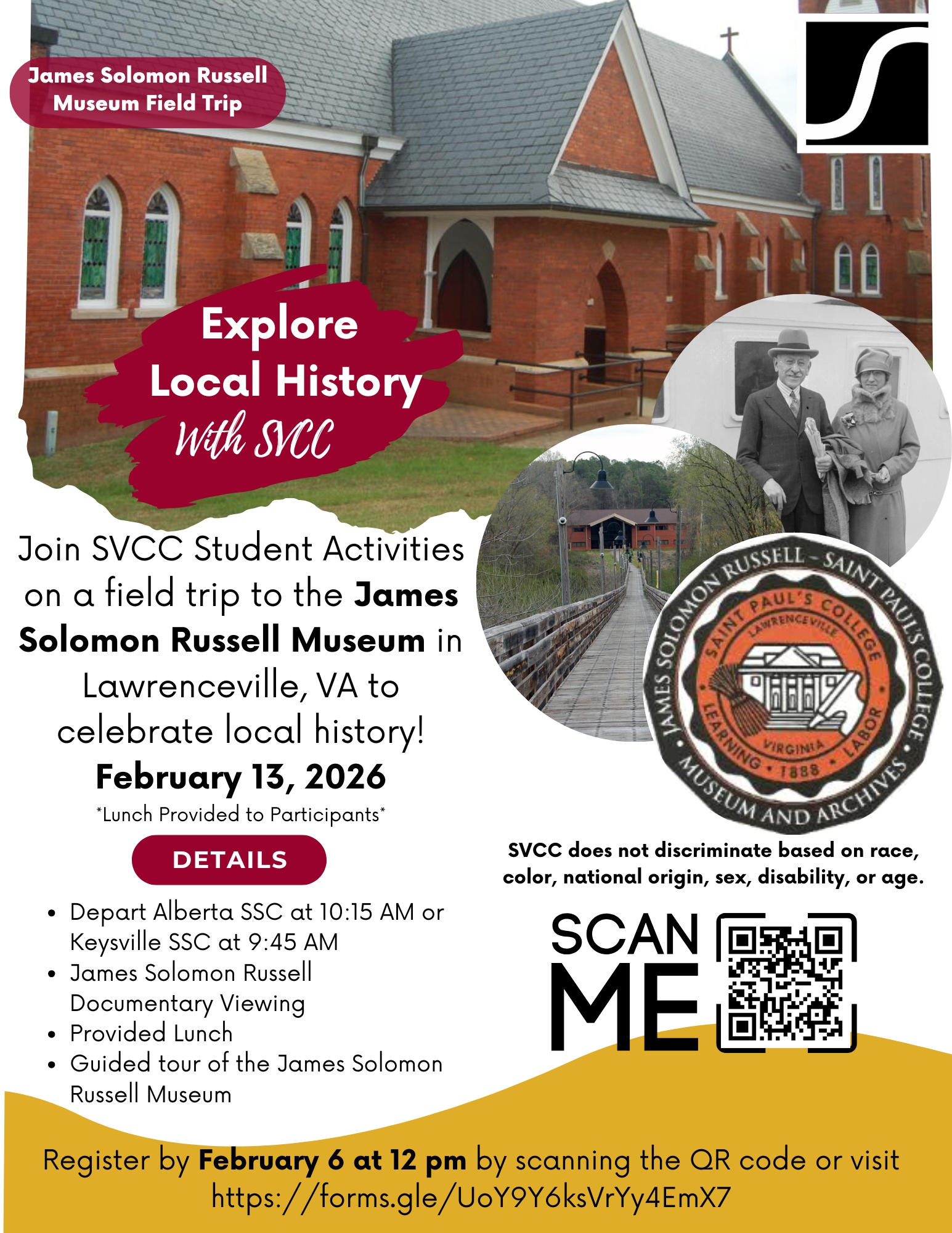 Flyer for Russell Museum Trip