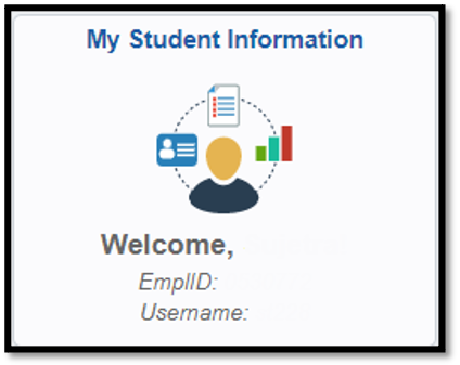 Screenshot of SIS Student Information Welcome