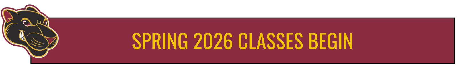 Spring 2026 Classes Begin decorative header