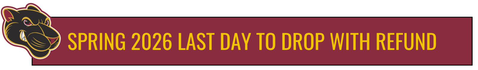 Spring 2026 Last Day to Drop with Refund decorative header